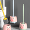 Cute Piglet Toilet Brush Set WallHanging NoDeadCorner Cleaning Magic 0