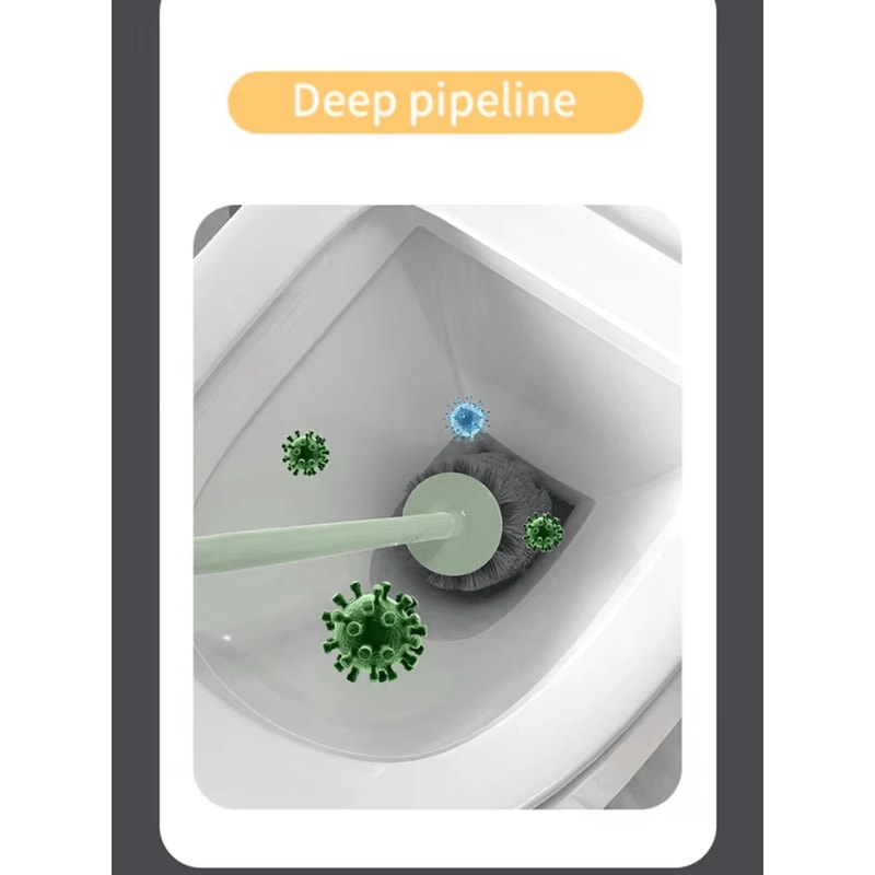 Cute Piglet Toilet Brush Set WallHanging NoDeadCorner Cleaning Magic 3