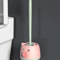 Cute Piglet Toilet Brush Set WallHanging NoDeadCorner Cleaning Magic 7