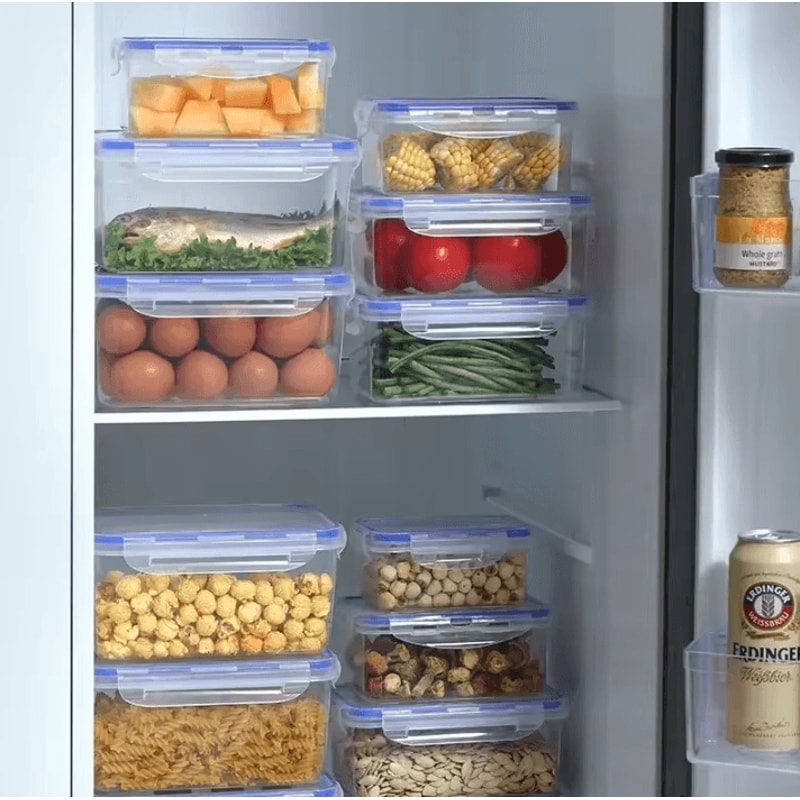 Sealed Rectangular Refrigerator Storage Box With Lid Practical Kitchen And Lunch Storage Solution 5