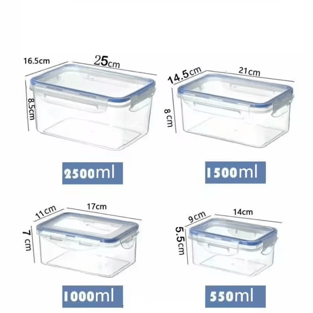 Sealed Rectangular Refrigerator Storage Box With Lid Practical Kitchen And Lunch Storage Solution 6