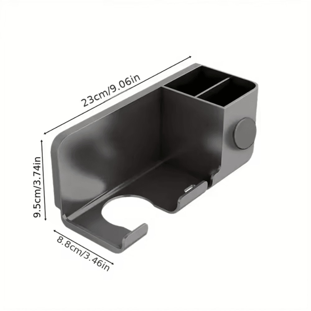 Electric Hair Dryer Storage Rack PerforationFree Bathroom WallMounted Organizer 4