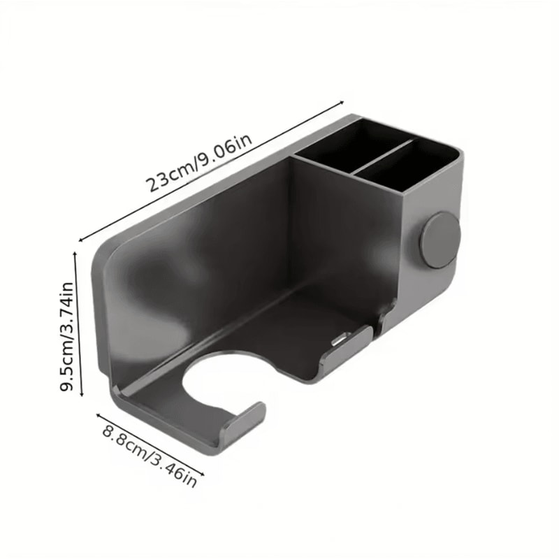 Electric Hair Dryer Storage Rack PerforationFree Bathroom WallMounted Organizer 4