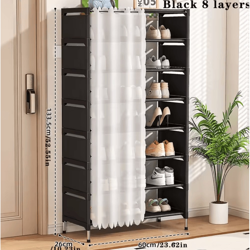 MultiLayer Household Shoe Rack Simple Storage Shelf For Wall And Door Areas 9