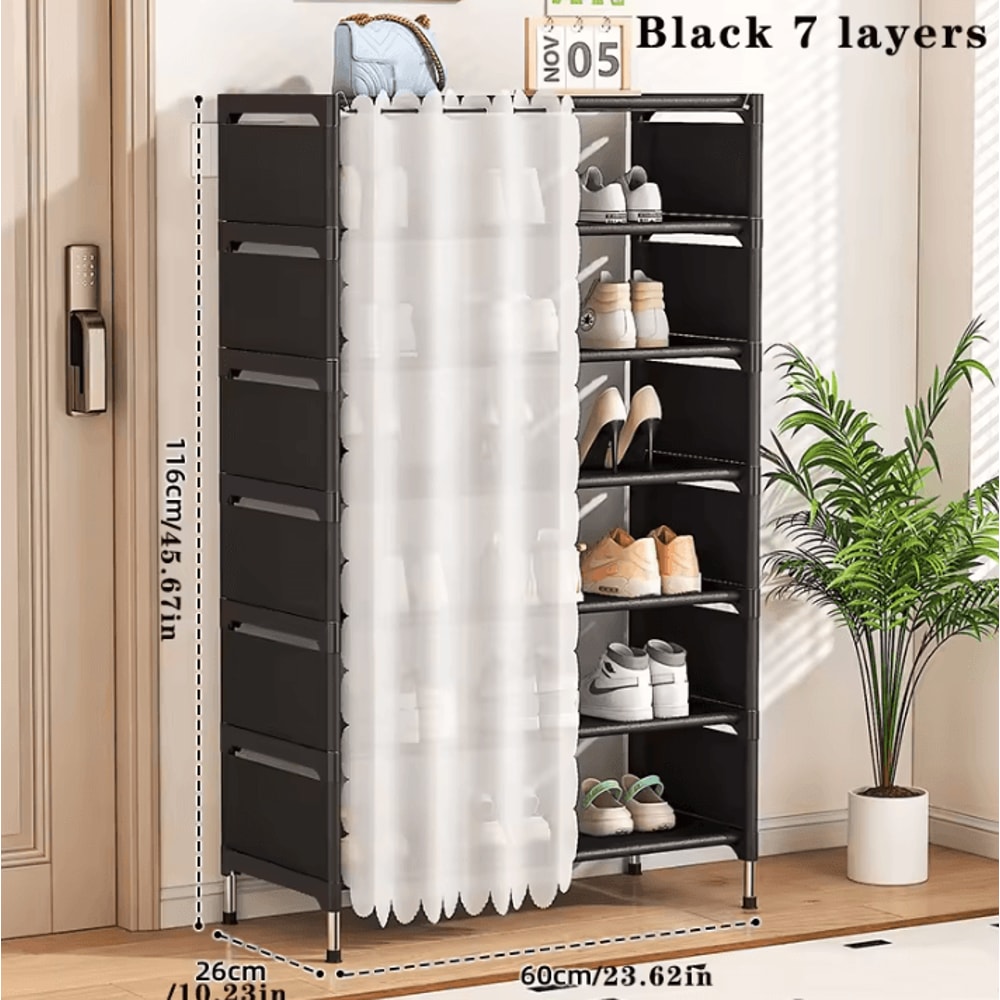 MultiLayer Household Shoe Rack Simple Storage Shelf For Wall And Door Areas 8