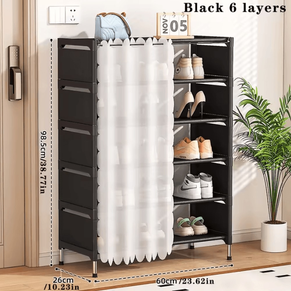 MultiLayer Household Shoe Rack Simple Storage Shelf For Wall And Door Areas 7