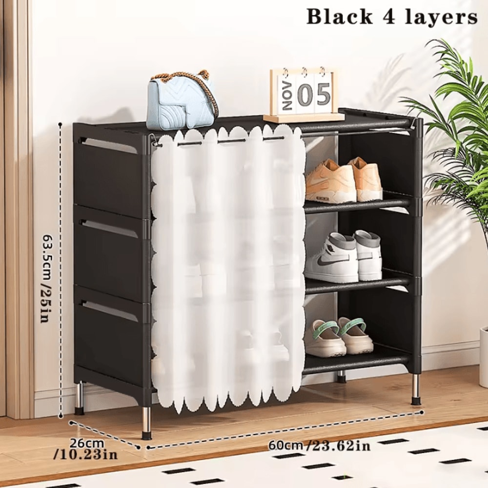 MultiLayer Household Shoe Rack Simple Storage Shelf For Wall And Door Areas 5
