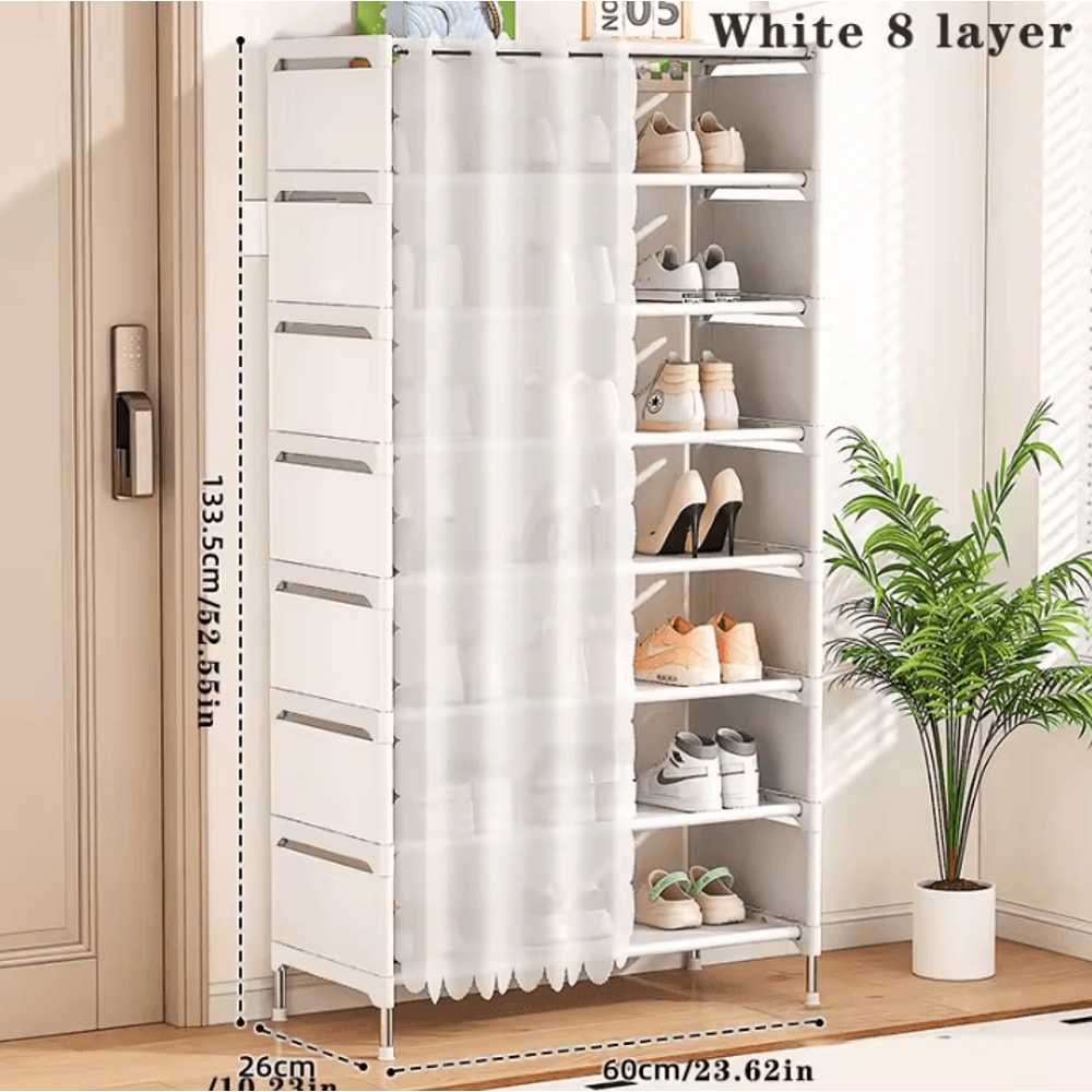 MultiLayer Household Shoe Rack Simple Storage Shelf For Wall And Door Areas 4