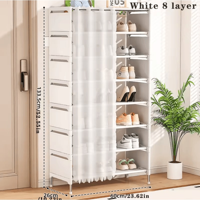 MultiLayer Household Shoe Rack Simple Storage Shelf For Wall And Door Areas 4