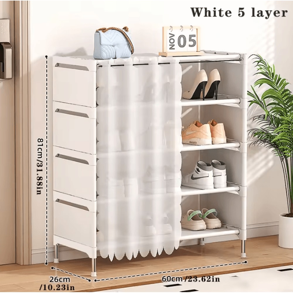 MultiLayer Household Shoe Rack Simple Storage Shelf For Wall And Door Areas 1