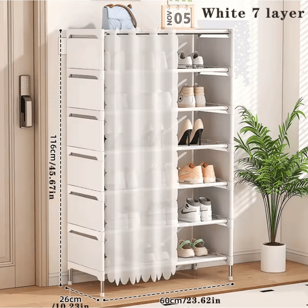 MultiLayer Household Shoe Rack Simple Storage Shelf For Wall And Door Areas 3