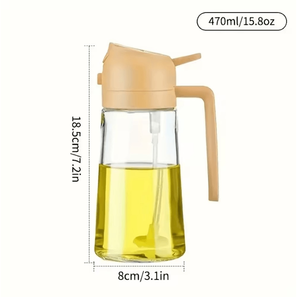 Kitchen Oil Sprayer DualPurpose Bottle For Olive Oil Air Fryer And BBQ Cooking 9