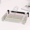 10pcs Frosted Plastic Trouser Rack With Strong Seamless Clip Hangers For Drying Clothes 0