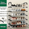 MultiLayer Dustproof Shoe Rack Black Home Shoe Cabinet Storage With Double Shelves 7