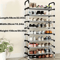 MultiLayer Dustproof Shoe Rack Black Home Shoe Cabinet Storage With Double Shelves 5