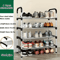 MultiLayer Dustproof Shoe Rack Black Home Shoe Cabinet Storage With Double Shelves 6