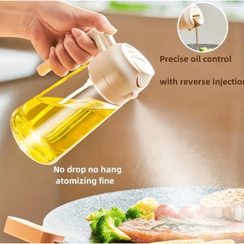 Kitchen Household Oil Spray Bottle Dual Oil Mist Sprayer For Air Fryer And Cooking 1