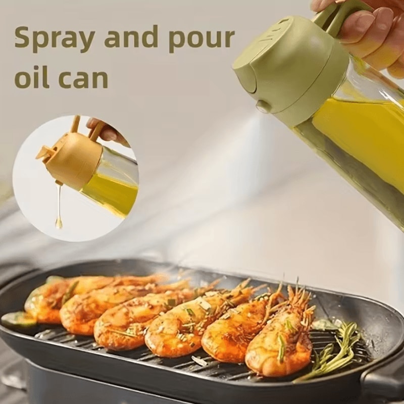 Kitchen Household Oil Spray Bottle Dual Oil Mist Sprayer For Air Fryer And Cooking 2