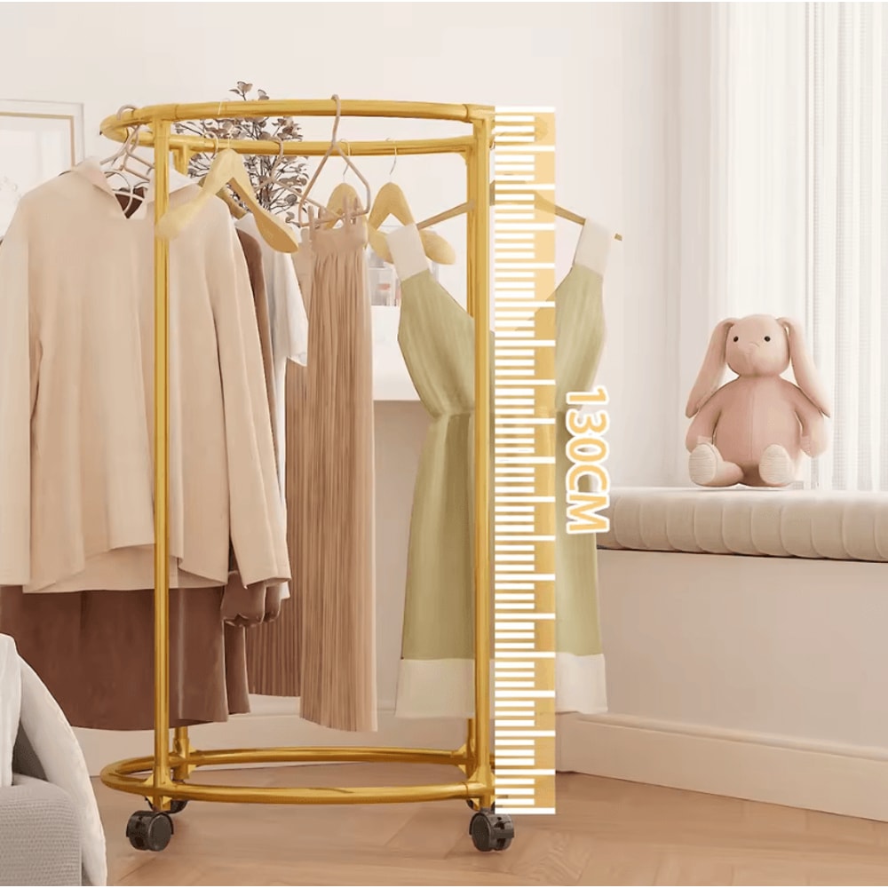 Round Drying Rack Iron Rotatable Bed Linen And Clothes Hanger Stand 2