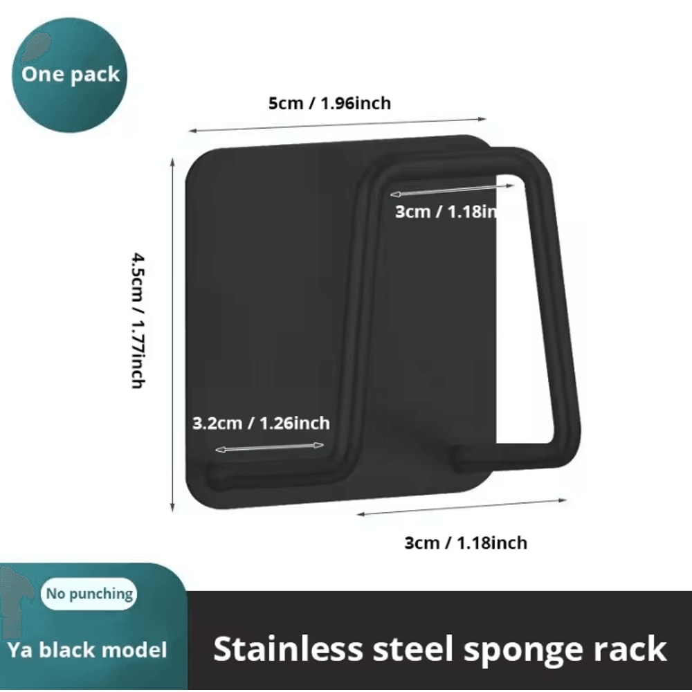 Stainless Steel Sink Sponge Rack Draining Holder For Sponge And Steel Wire Ball 6