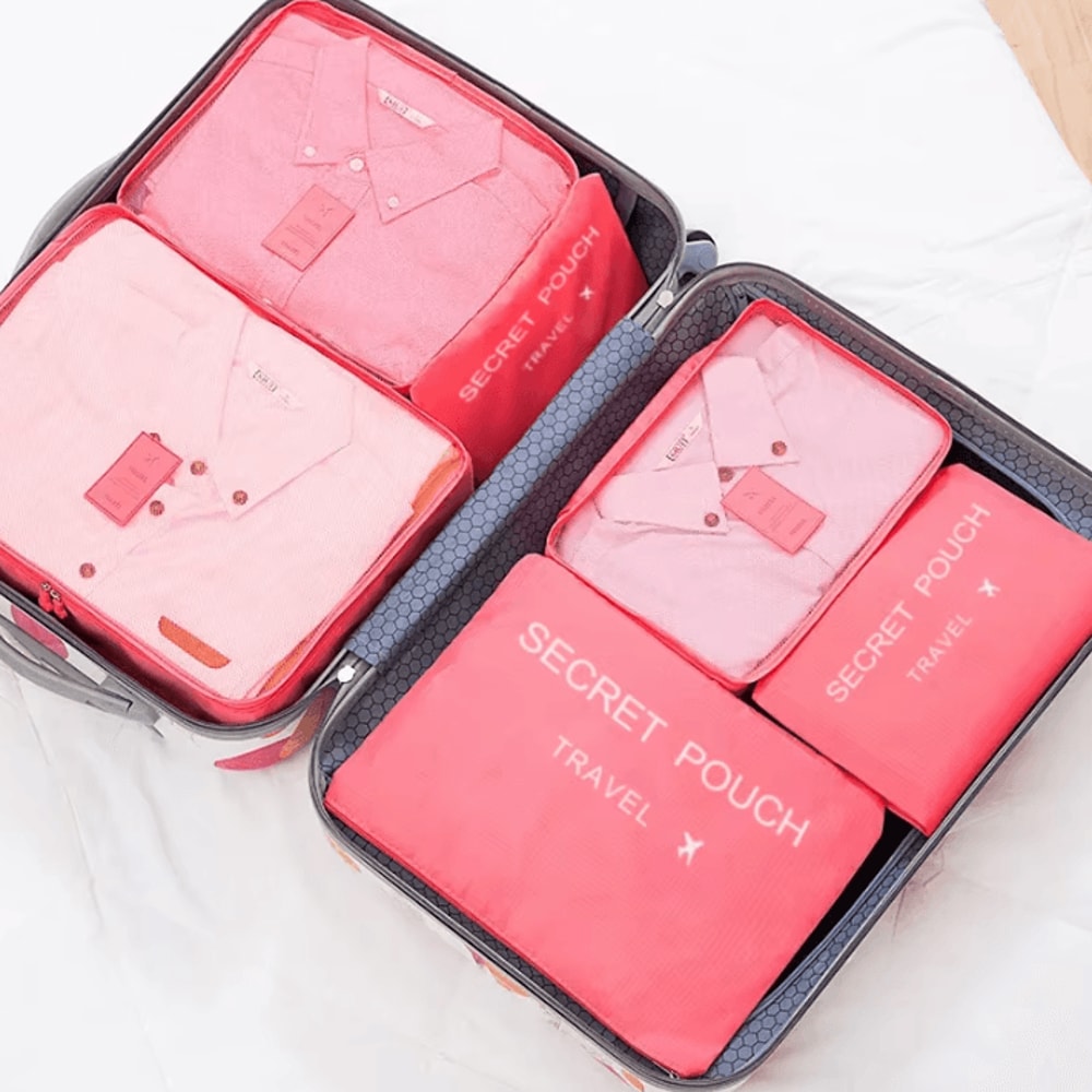 Ultimate 6Piece Travel Packing Organizer Set Waterproof Luggage Clothing Storage Bags 2