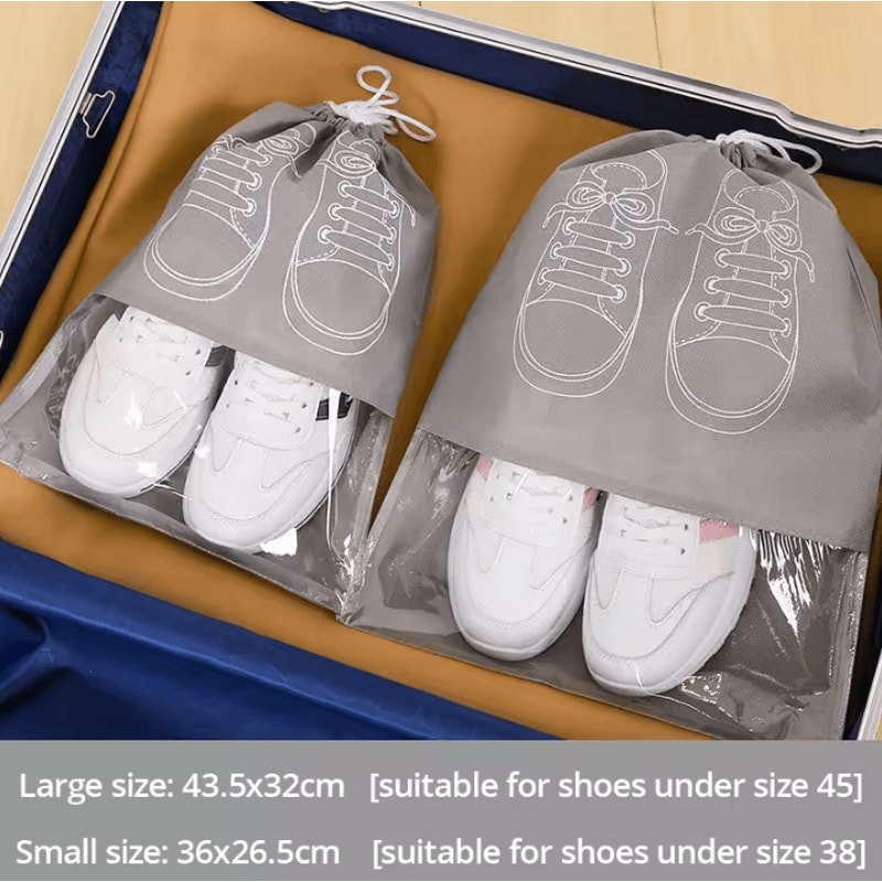 5Piece Travel Shoe Storage Bag Set Waterproof Moistureproof Luggage Shoe Organizers 9