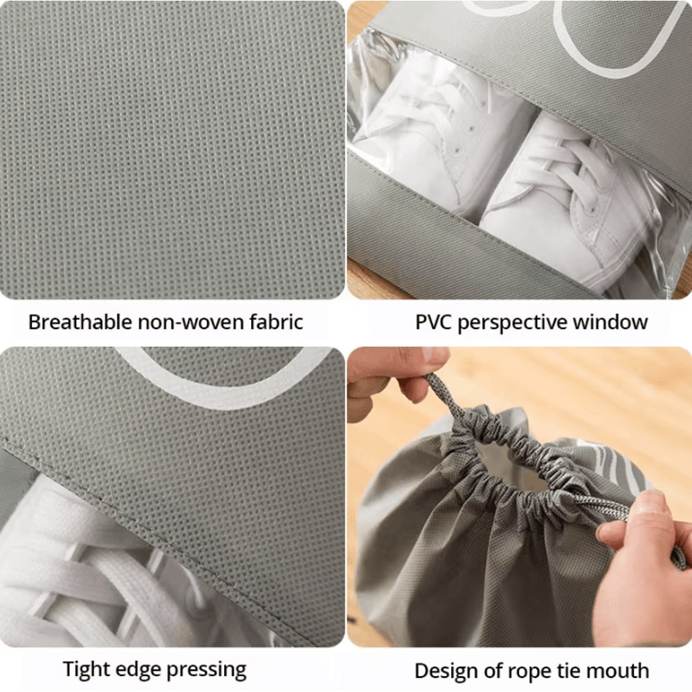 5Piece Travel Shoe Storage Bag Set Waterproof Moistureproof Luggage Shoe Organizers 3