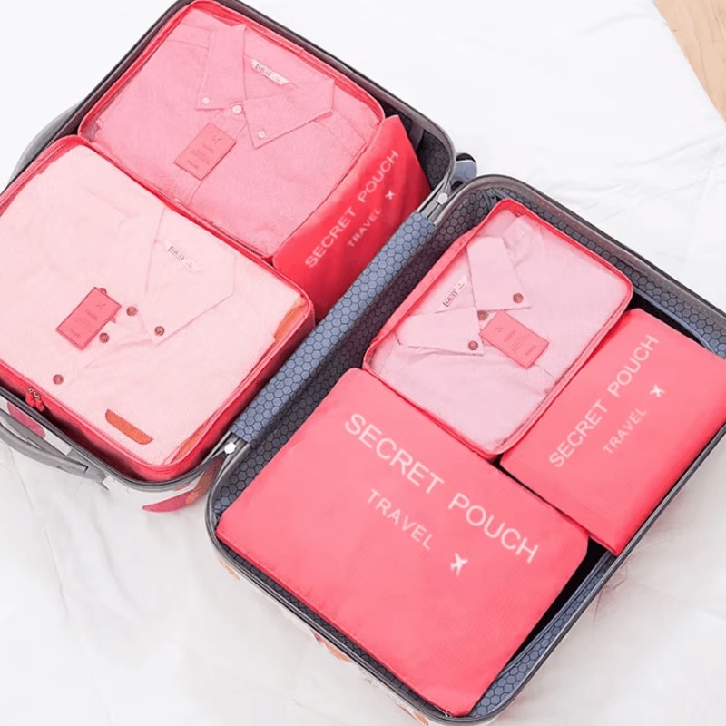 6Piece Waterproof Packing Cubes Set Travel Clothes Underwear Luggage Organizers 1