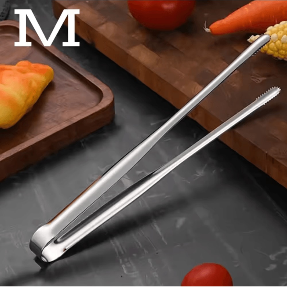 304 Stainless Steel Grill Tongs HeavyDuty BBQ Meat Clip For Cooking Camping 7