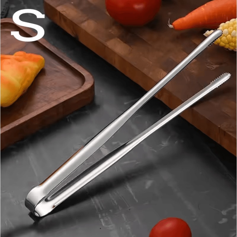 304 Stainless Steel Grill Tongs HeavyDuty BBQ Meat Clip For Cooking Camping 6