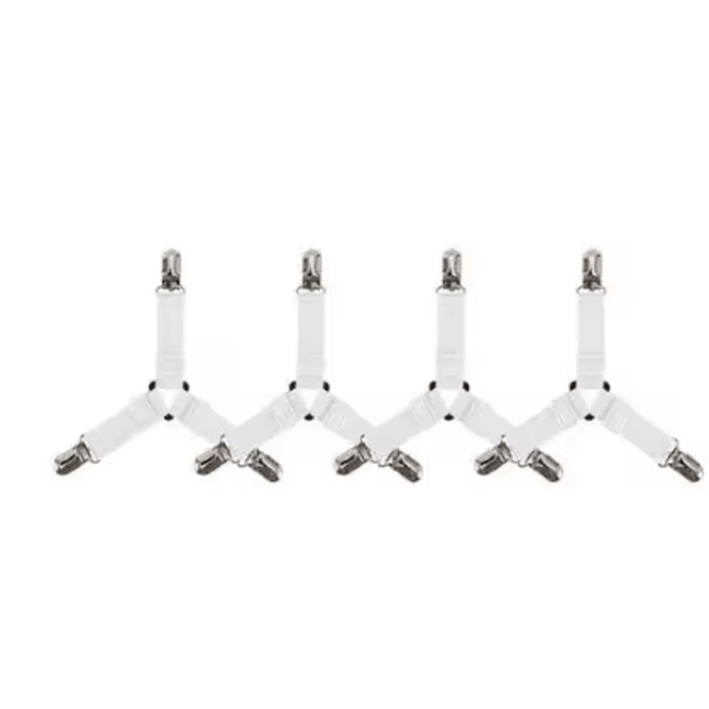 4Piece Adjustable Bed Sheet Fasteners Secure Mattress Cover Clip Straps 5