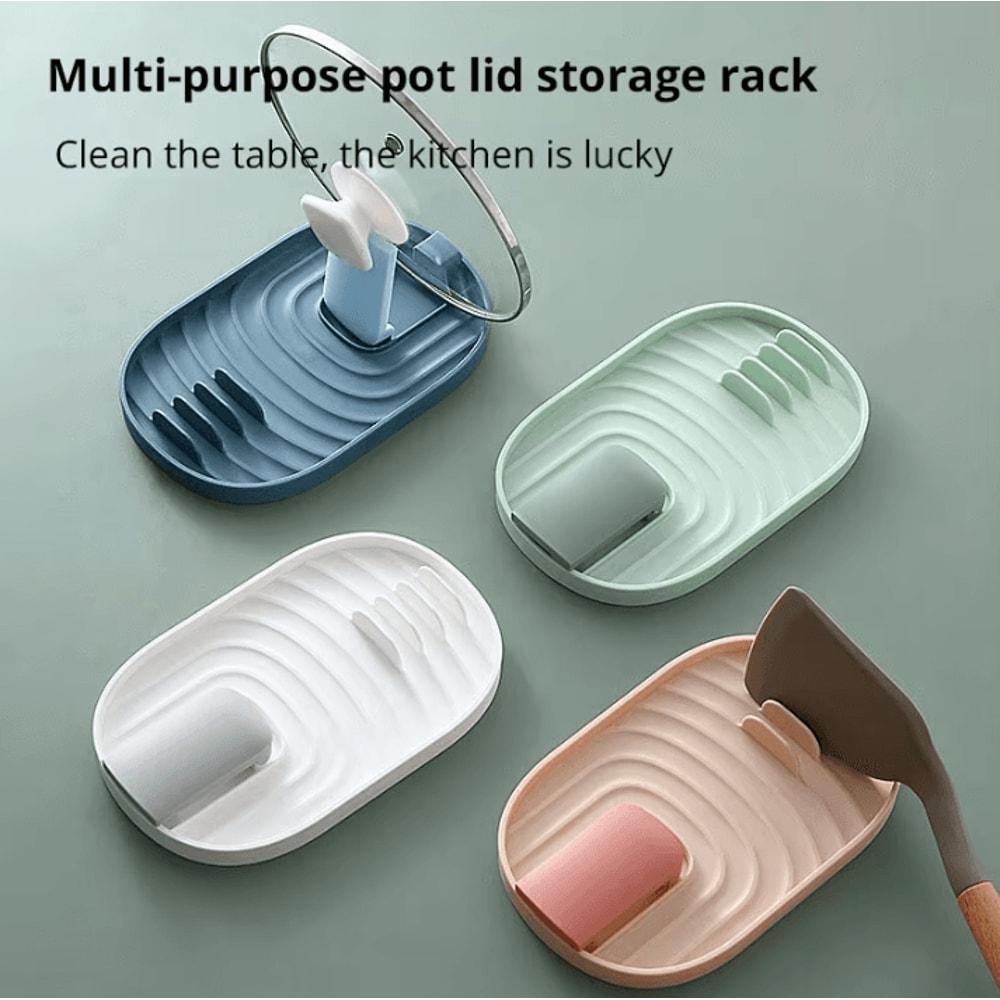 Silicone Nordic Style Pot Lid Utensil Storage Rack Practical Kitchen Organizer 1