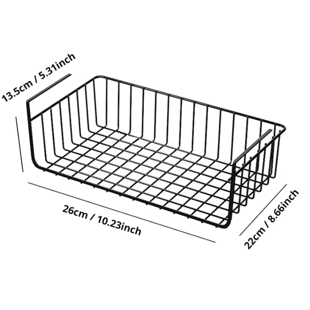 WhiteBlack Hanging Net Storage Basket Large Capacity UnderCabinet Wall Organizer 5