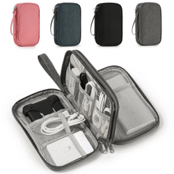 compact travel digital gear organizer – tech accessories storage bag