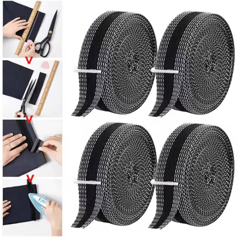 DIY IronOn Pants Hem Tape SelfAdhesive Fabric Repair For Jeans Clothing 5