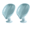 2Piece Draining Soap Holder Set PunchFree Suction Cup Soap Dish Rack 6