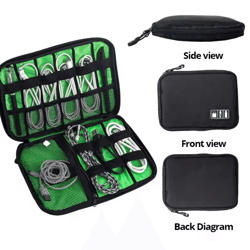 portable electronic accessory organizer bag – usb & charger storage
