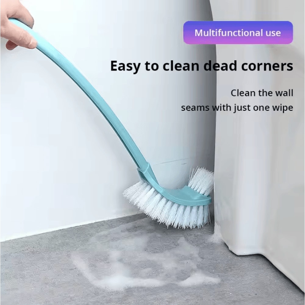 MultiFunction DoubleHead Toilet Brush Long Handle Bathroom Cleaning Tool 1