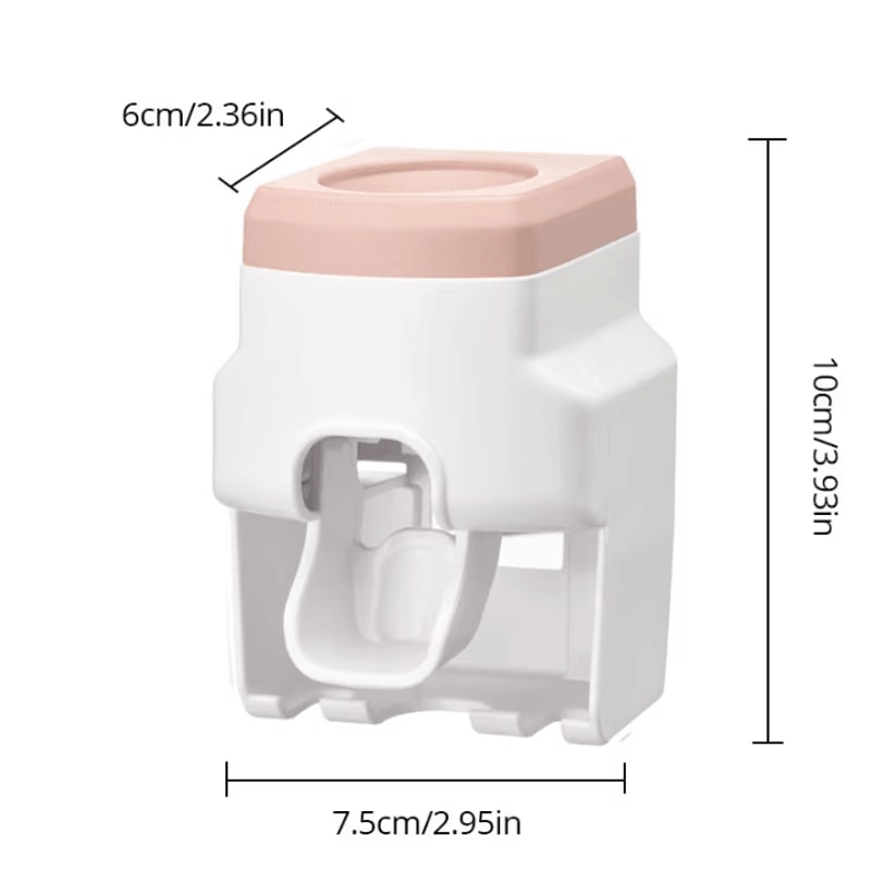 Automatic Toothpaste Dispenser With Toothbrush Holder WallMounted Bathroom Organizer 5