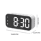 LED Digital Mirror Table Clock Alarm Time Display Electronic Desktop Clock 8