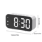 LED Digital Mirror Table Clock Alarm Time Display Electronic Desktop Clock 8