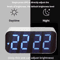 LED Digital Mirror Table Clock Alarm Time Display Electronic Desktop Clock 2