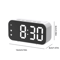 LED Digital Mirror Table Clock Alarm Time Display Electronic Desktop Clock 5