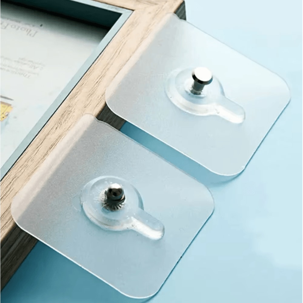 10Piece Transparent Traceless Adhesive Wall Hooks Picture Mural Hanging Nails 0