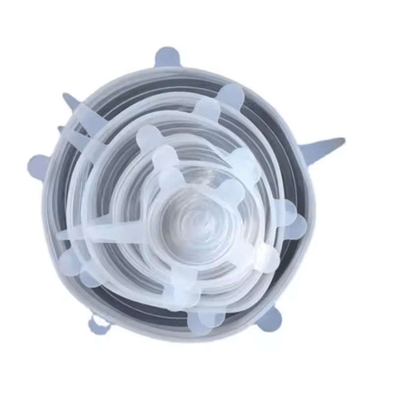 6Piece Silicone FreshKeeping Bowl Cover Set Stretch Sealed Food Storage Lids 4