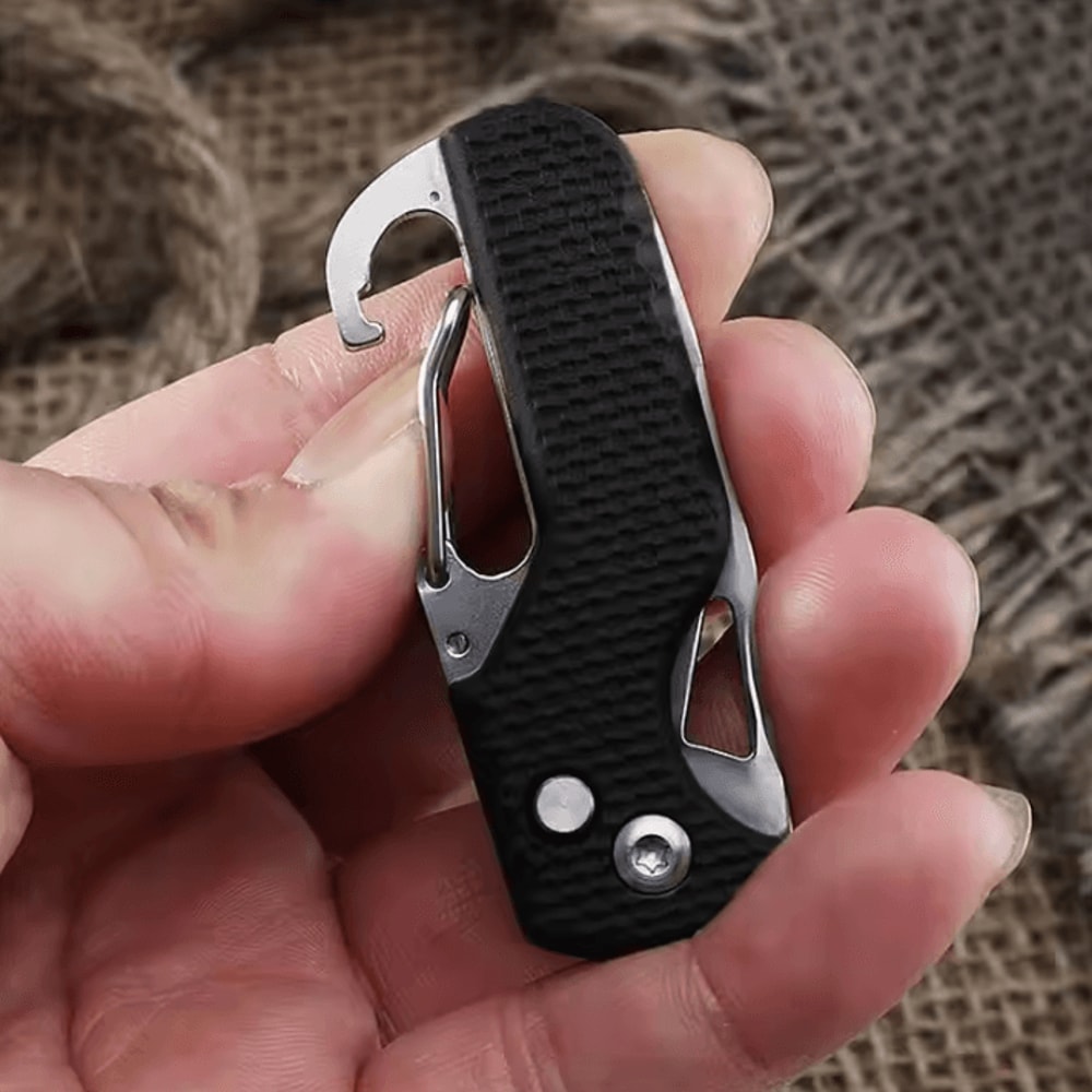 Portable MultiFunctional Parcel Knife Keychain Serrated Hook Box Opener 3