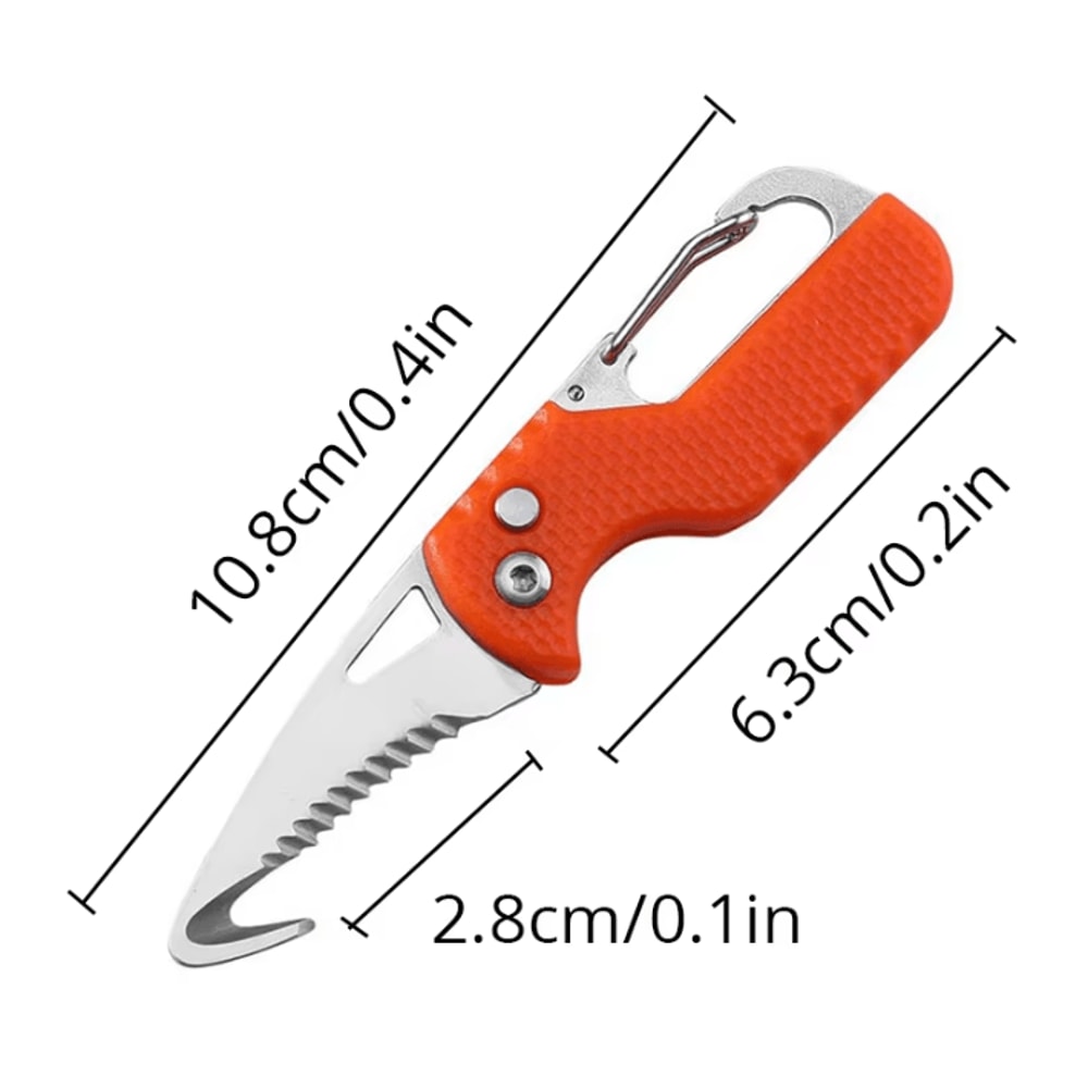 Portable MultiFunctional Parcel Knife Keychain Serrated Hook Box Opener 5