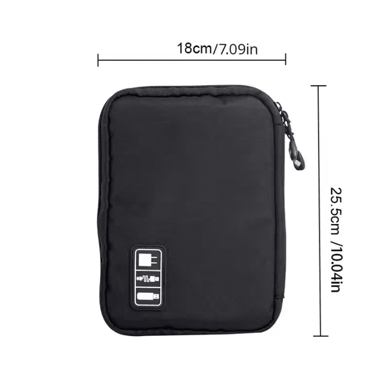 Waterproof Electronic Accessory Organizer Bag USB Charger Storage 5