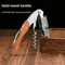 Stainless Steel Wine Corkscrew With Wood Handle Professional Portable Bottle Opener 3