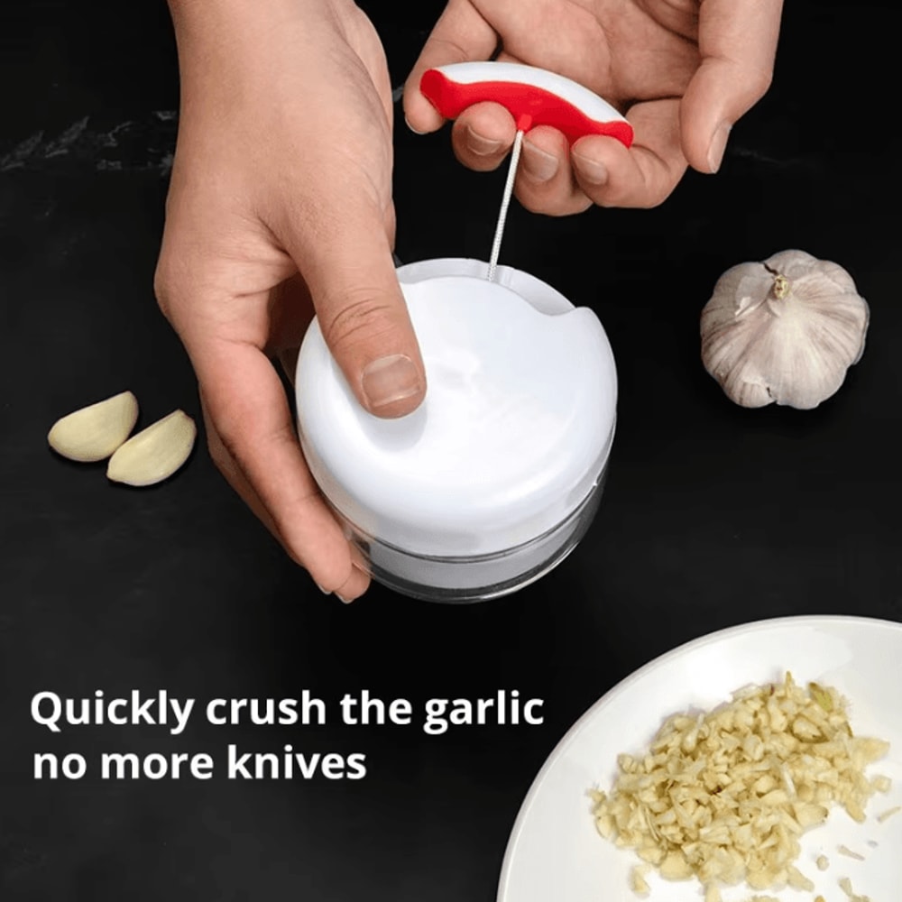Hand Pull Garlic Chopper Manual Garlic Grinder Mincer For Fast Meal Prep 2